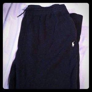 Mens polo fleece joggers black xxl